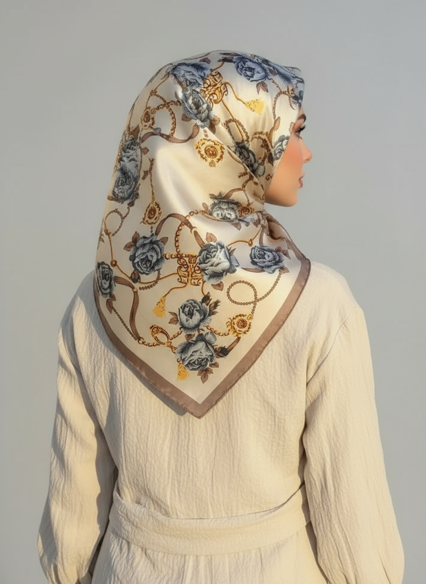 JANNAH - Silk scarf 90x90
