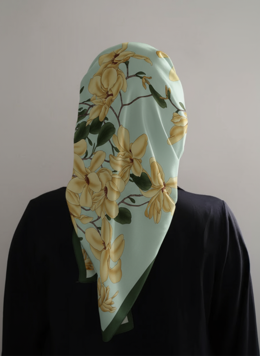 BASMAL - Silk scarf 90x90