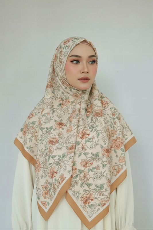 RUQAYA - Cotton scarf 110x110cm