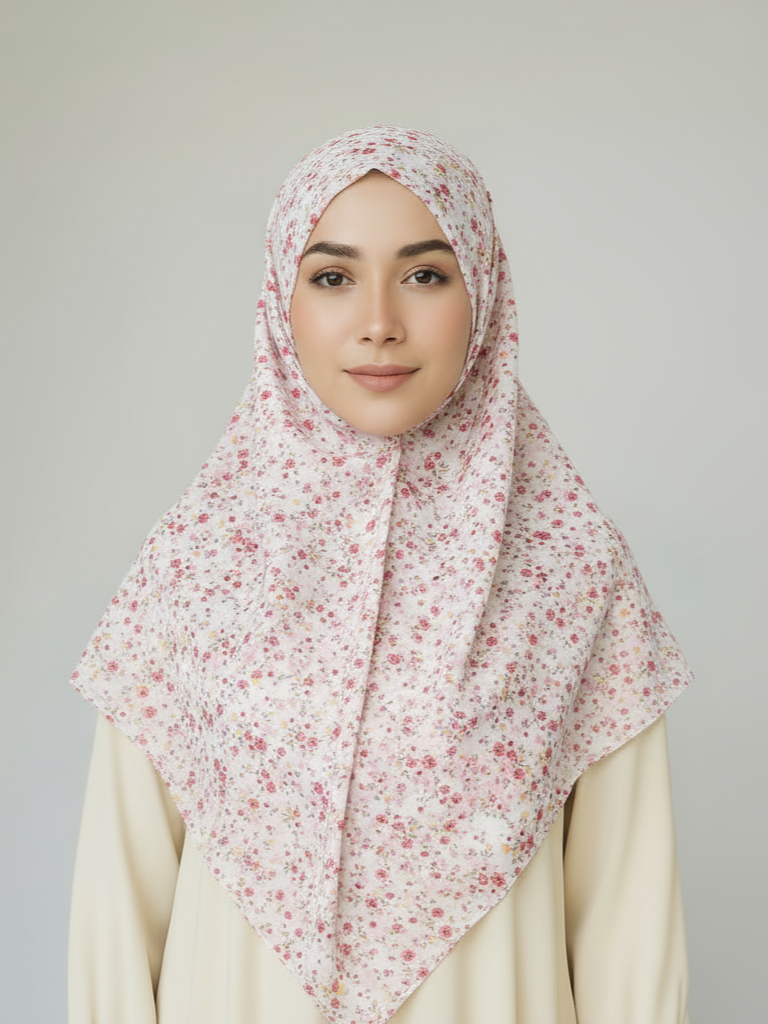 KAWTHAR – Square Chiffon Scarf 115x115 cm