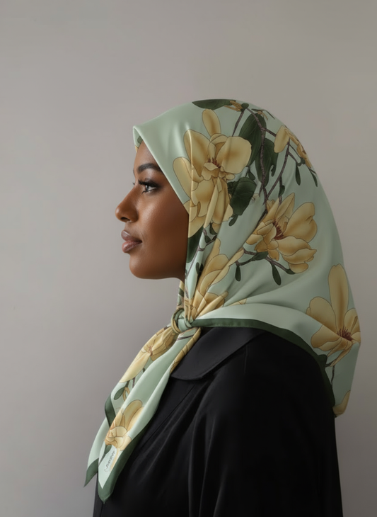 BASMAL - Silk scarf 90x90