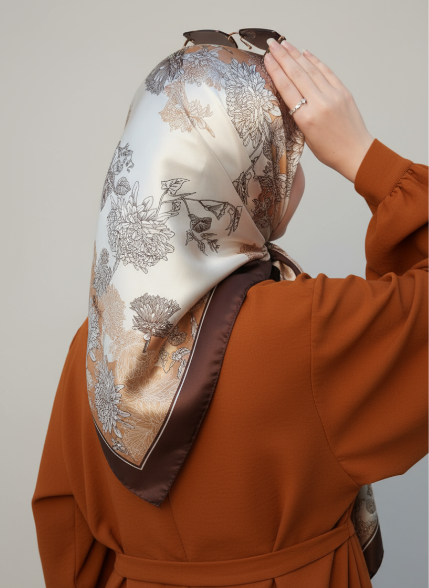 BARAKA - Silk scarf 90x90