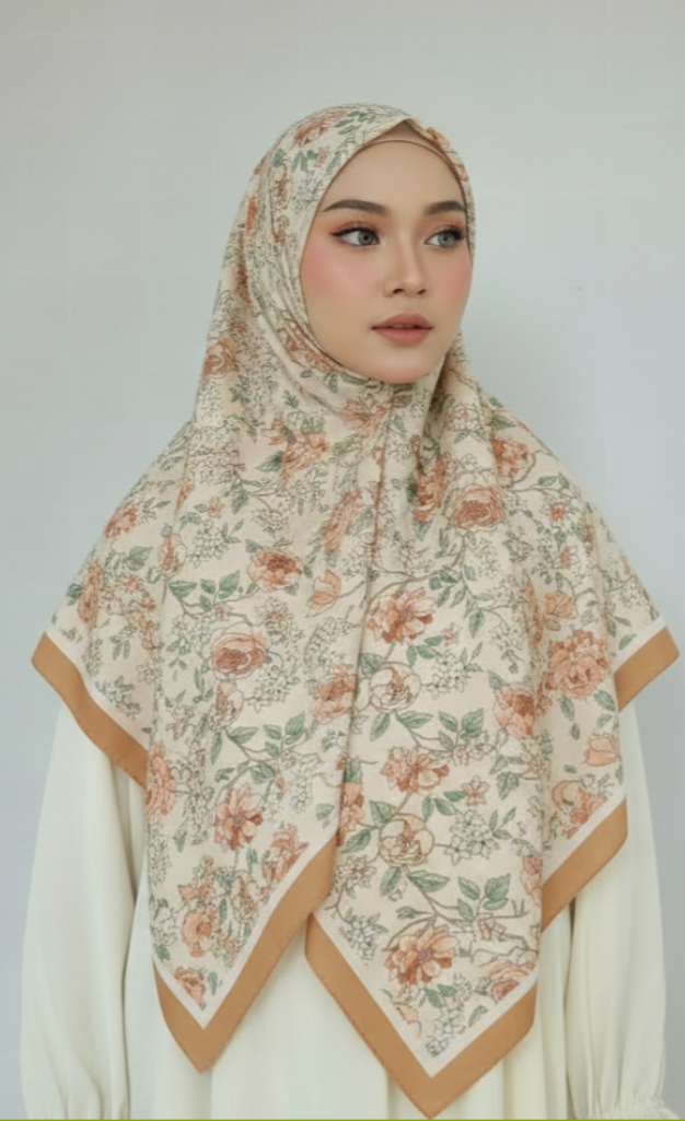 RUQAYA - Cotton scarf 110x110cm