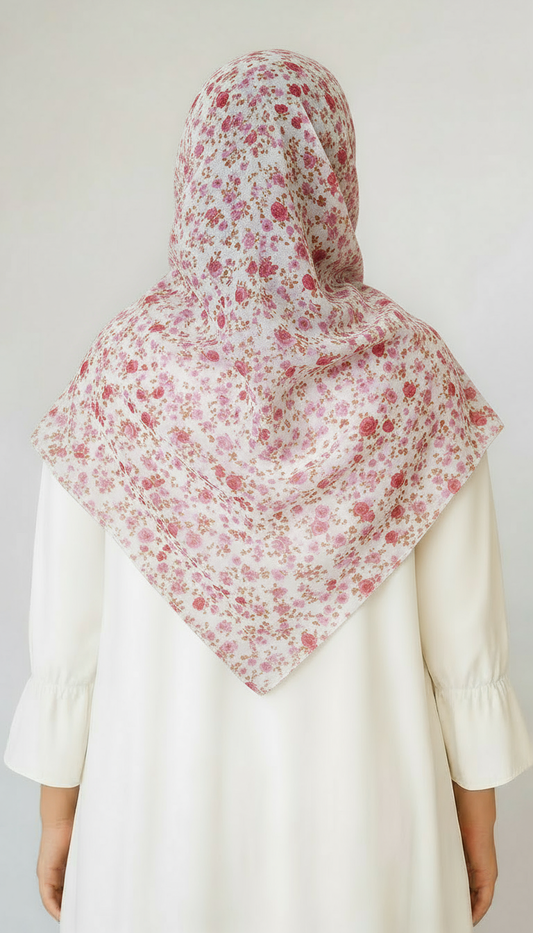 KAWTHAR – Square Chiffon Scarf 115x115 cm